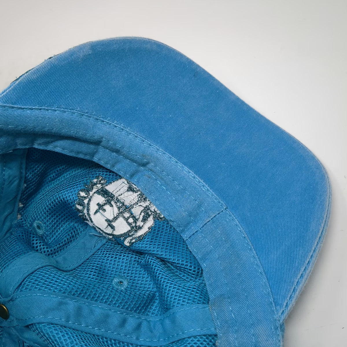 Adams Baseball Cap Blue One Size Snook Inn Marco Island Hat Leather Side Art
