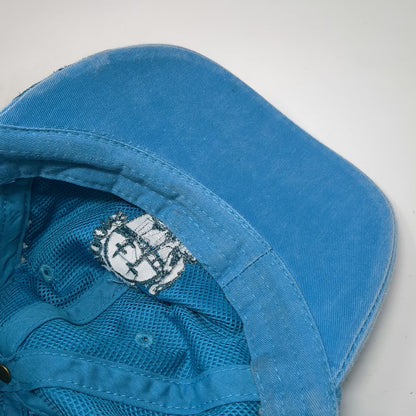 Adams Baseball Cap Blue One Size Snook Inn Marco Island Hat Leather Side Art