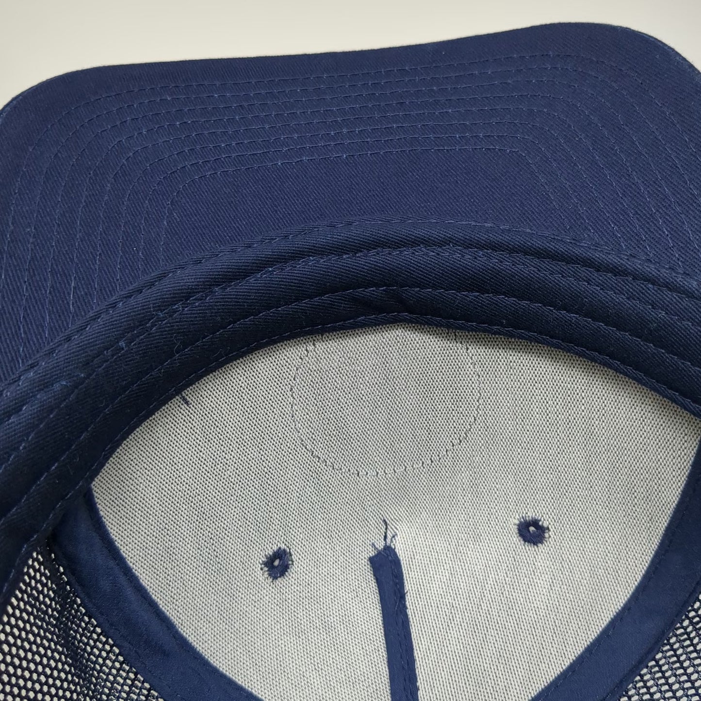 Blue Trucker Hat One Size Mesh Snapback Rope Keno Lottery Massachusetts Patch