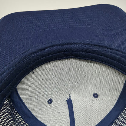 Blue Trucker Hat One Size Mesh Snapback Rope Keno Lottery Massachusetts Patch