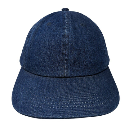 Unbranded Slideback Hat Blue One Size Adjustable Denim Vented Holes Blank