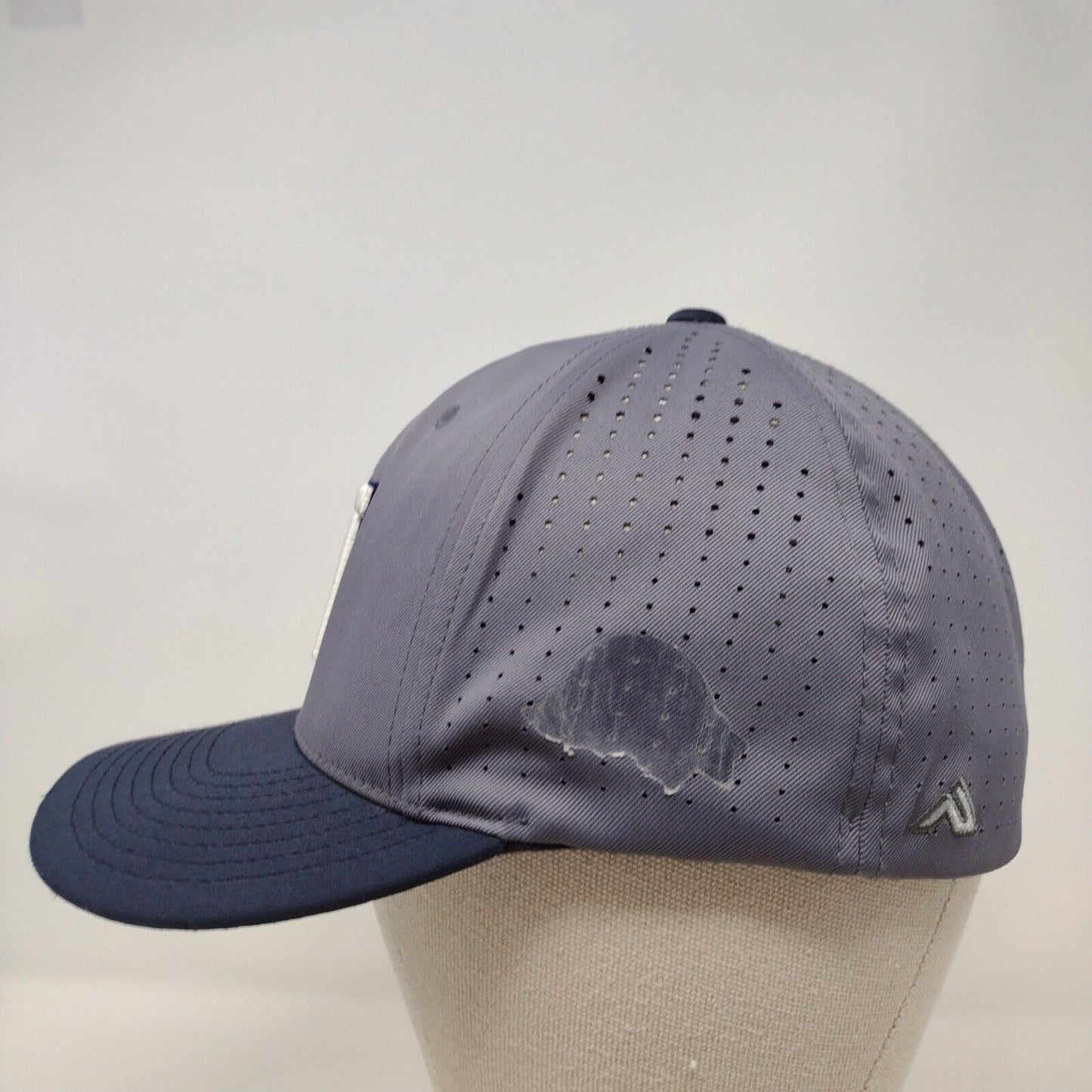 Letter N #10 Fitted Hat Multi S-M Embroidered Colorblock Pacific Headwear