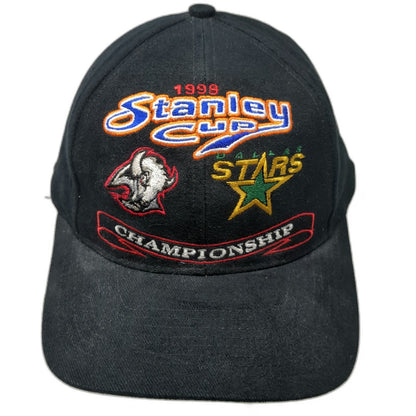 Logo 7 NHL Stars Sabres 1999 Stanley Cup Championship Hat Black Snapback Vintage