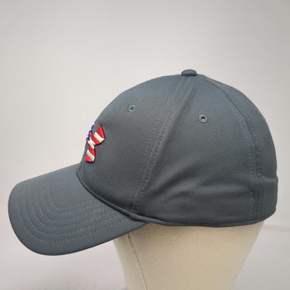 Under Armour Baseball Cap Gray XL Red White Blue Freedom American Flag Logo Hat