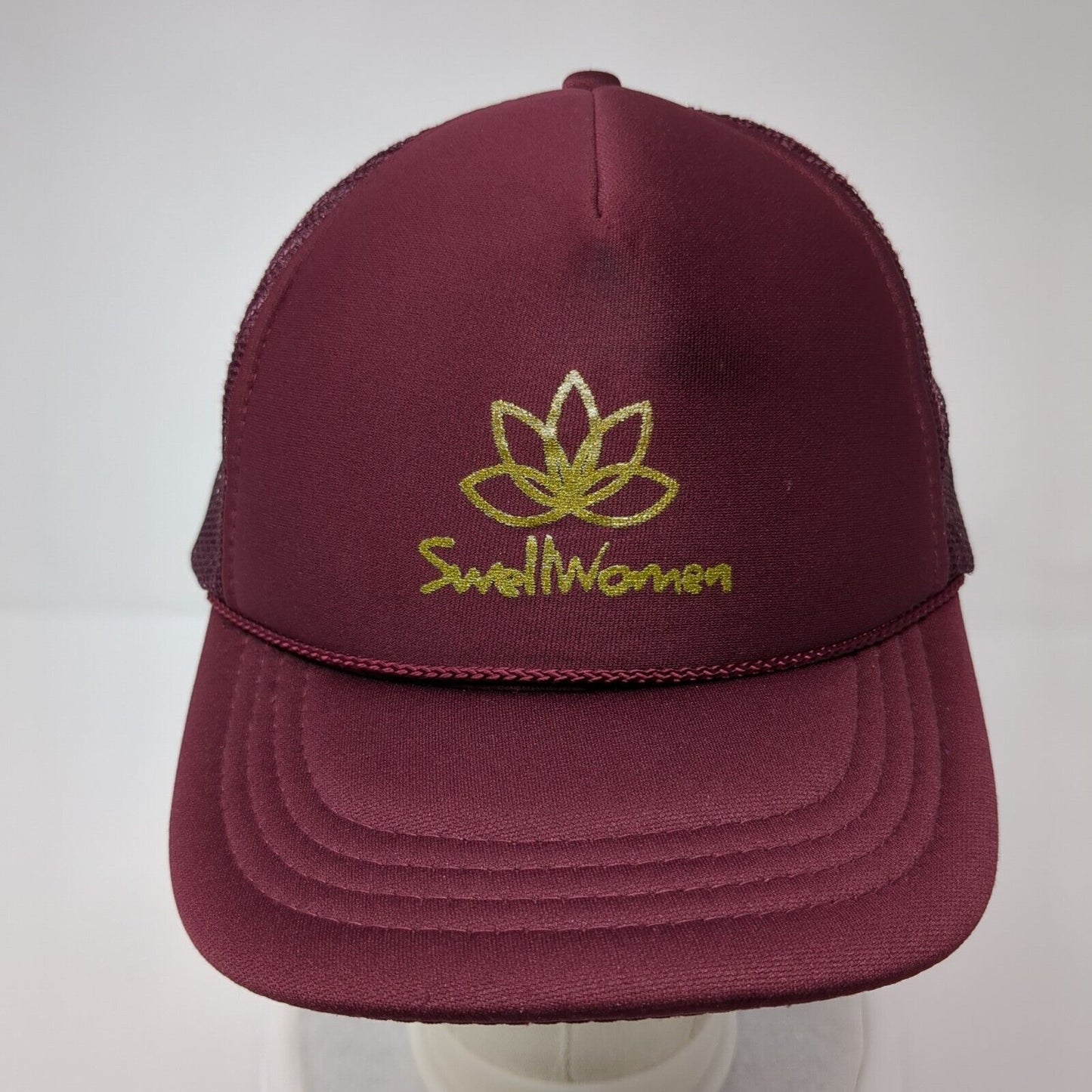 SwellWomen Youth Snapback Trucker Hat Red OS Adjustable Mesh Back Rope Otto