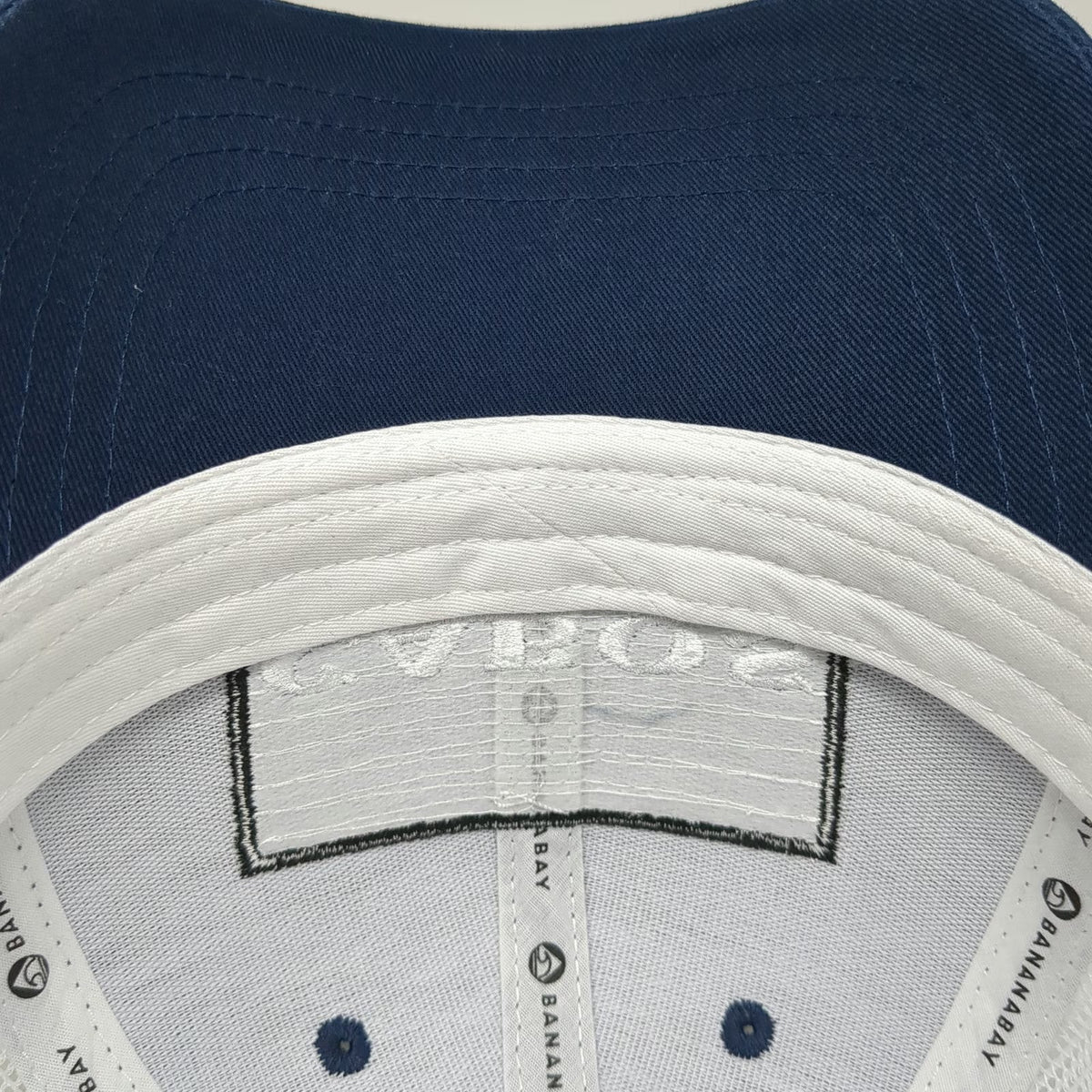 BananaBay Trucker Hat Blue One Size Cabos Mountain Patch Mesh Snapback Logo
