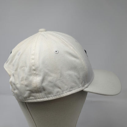 Adidas Snapback Hat White One Size Trefoil Logo Embroidered 6 Panel Cap Strap