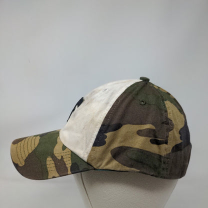 Unbranded Camo Slideback Hat Embroidered F Logo Adjustable Distressed Worn