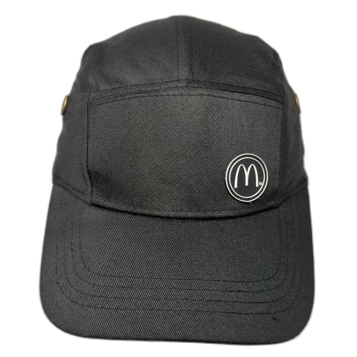 McDonald's 5 Panel Black Hat One Size Recycled Material Logo Strapback