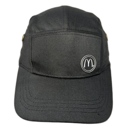 McDonald's 5 Panel Black Hat One Size Recycled Material Logo Strapback