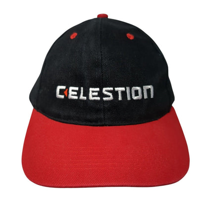 Celestion Strapback Hat Black One Size Adjustable Embroidered 6 Panel Cotton