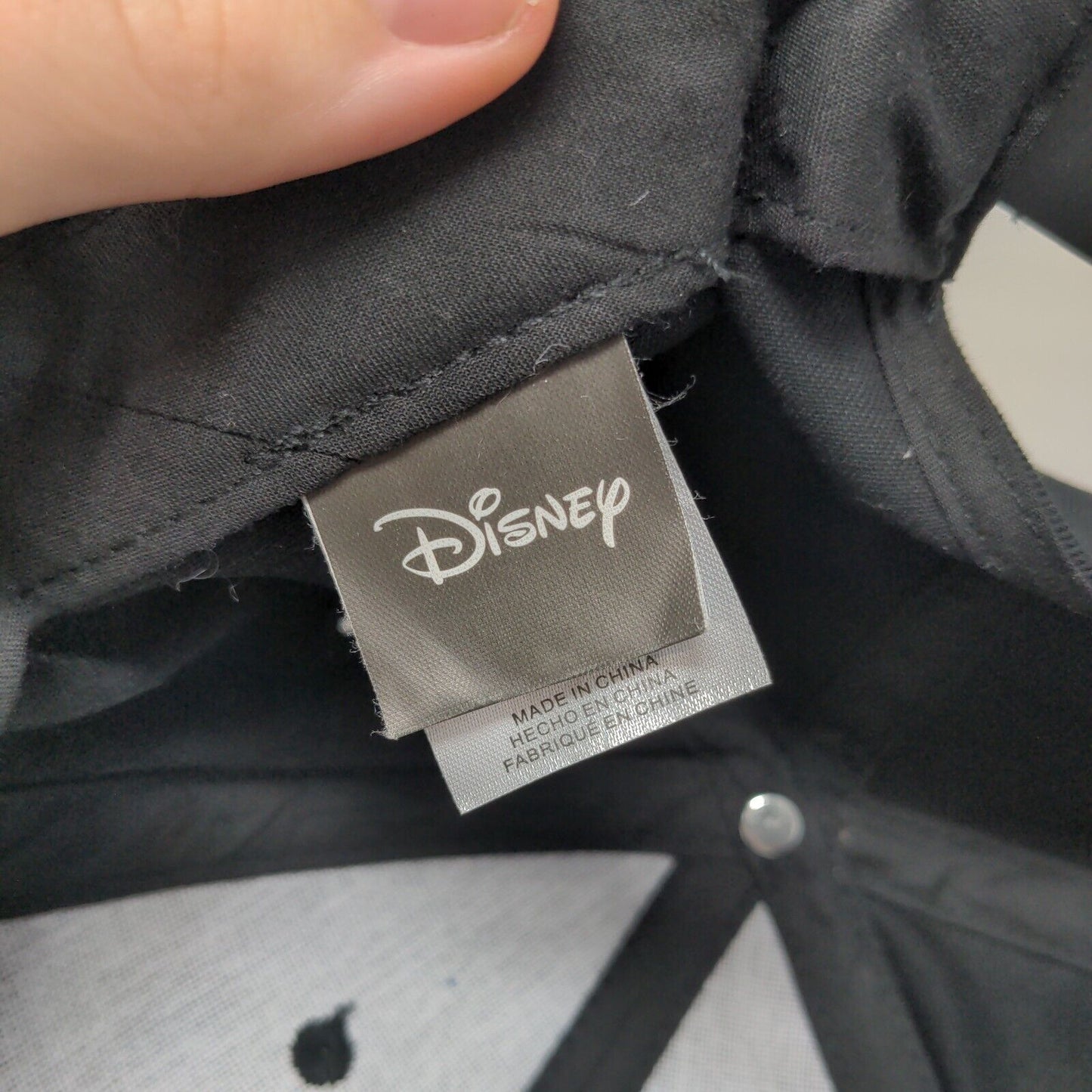 Lilo & Stitch Snapback Hat Black One Size Embroidered 6 Panel Disney