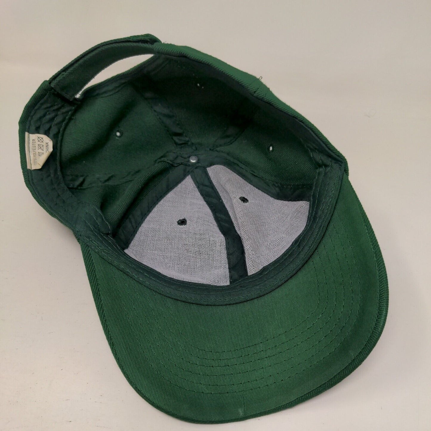 Unbranded Strapback Hat Green One Size Adjustable Vented Holes Blank Polyester