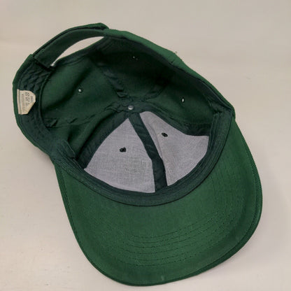 Unbranded Strapback Hat Green One Size Adjustable Vented Holes Blank Polyester