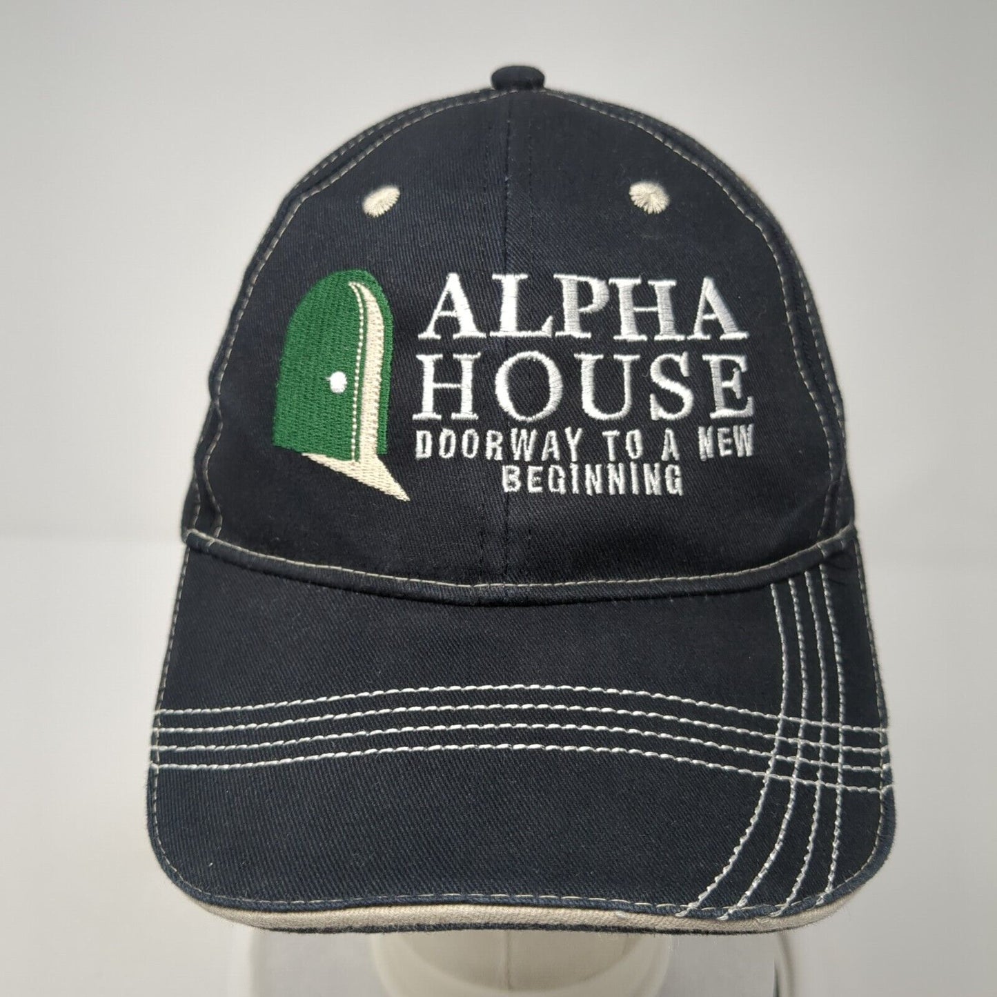 Alpha House Doorway To A New Beginning Strapback Hat Black OS Adjustable Vitroni