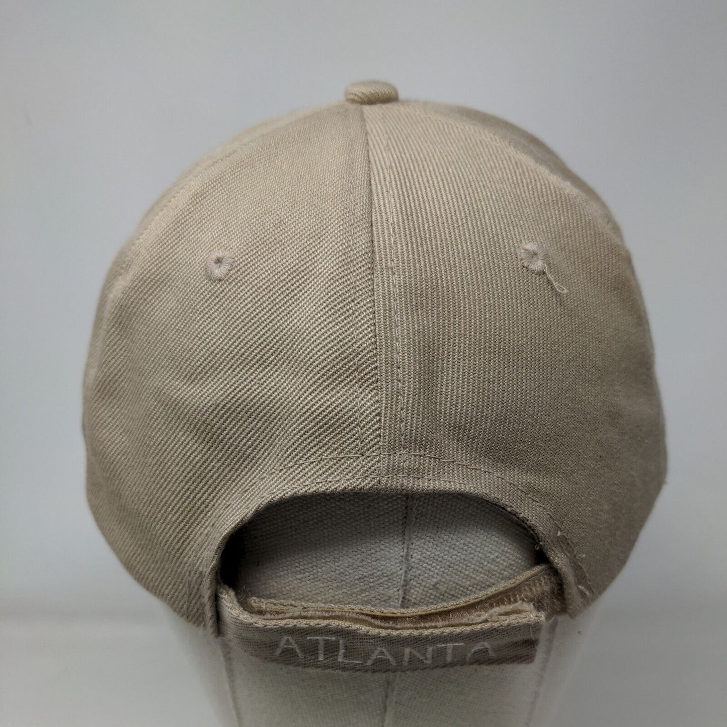 Arizona Atlanta Strapback Hat Tan One Size Adjustable Embroidered