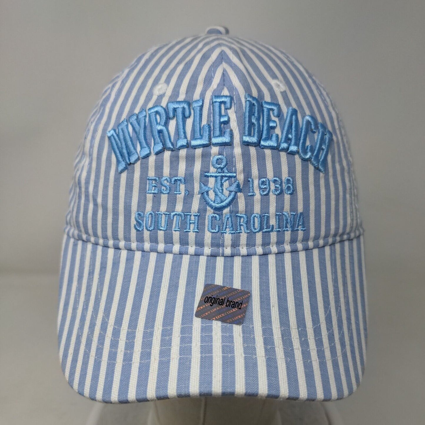 Myrtle Beach Est 1938 South Carolina Strapback Hat Multicolor One Size Striped