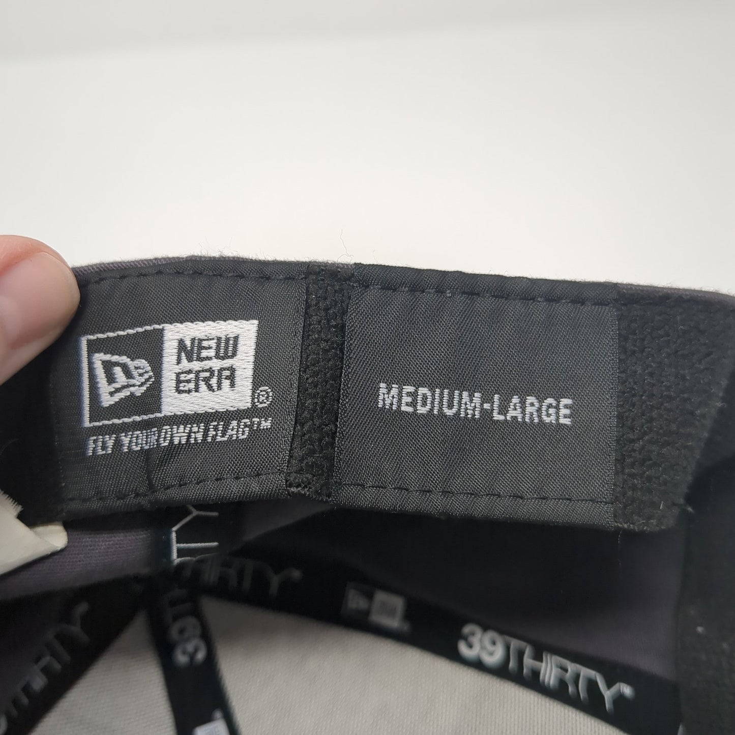 ZoomLock Fitted Hat Gray Large Embroidered 6 Panel New Era 39Thirty