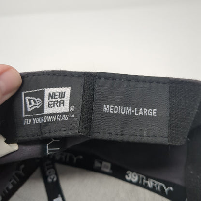 ZoomLock Fitted Hat Gray Large Embroidered 6 Panel New Era 39Thirty