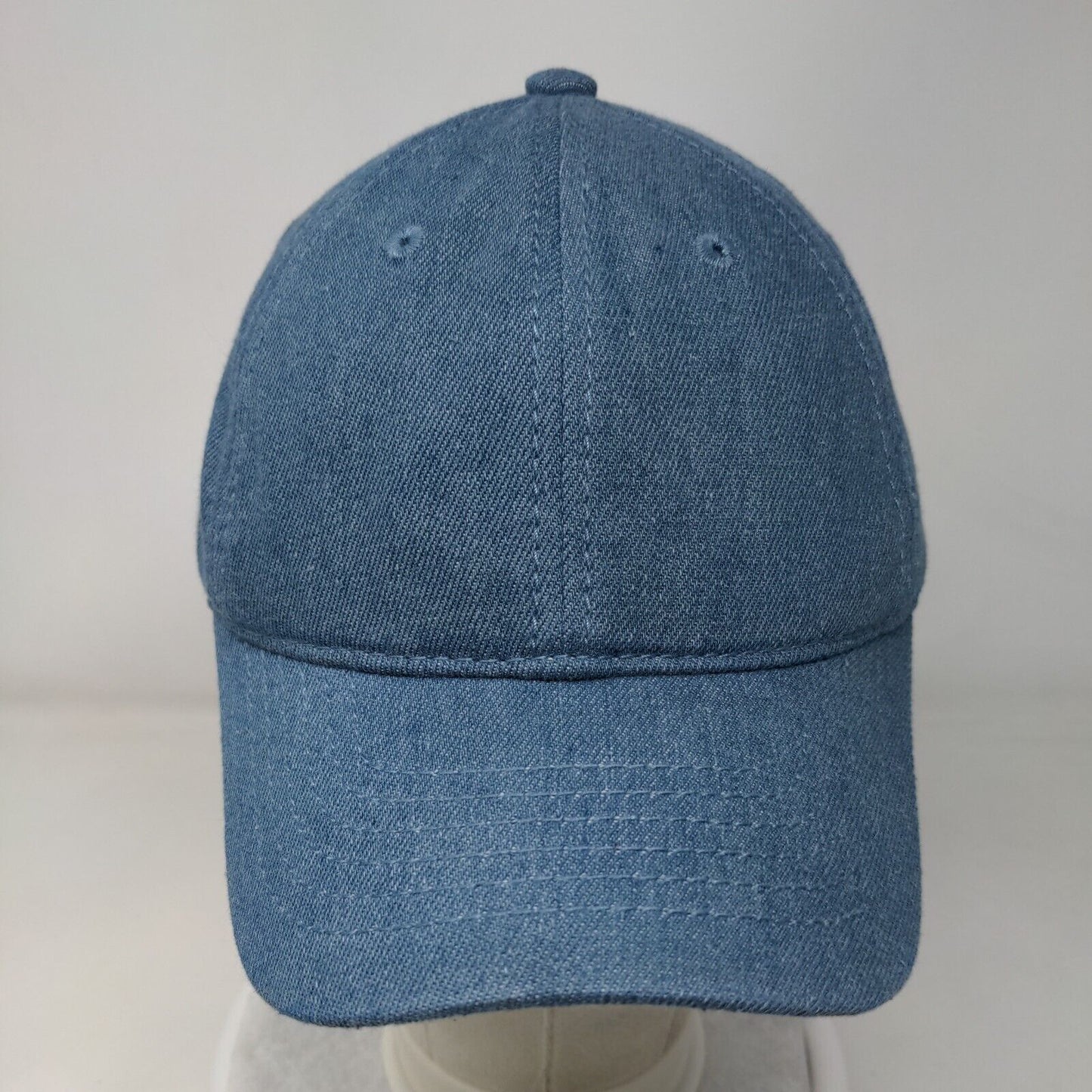 Unbranded Slideback Hat Blue One Size Adjustable Vented Holes 6 Panel Blank