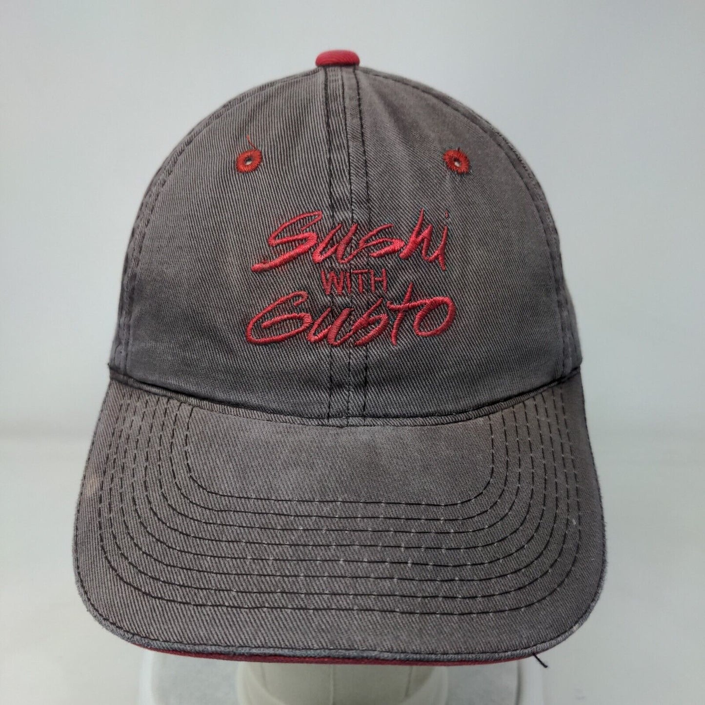Sushi With Gusto Strapback Hat Black OSFM Adjustable Outdoor Cap