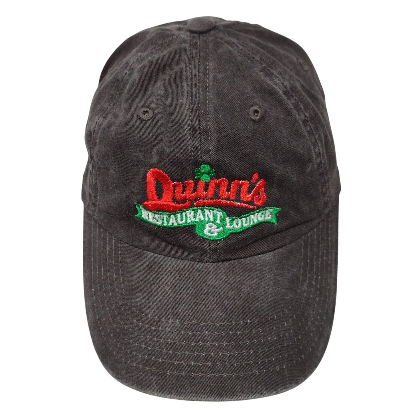 Quinn's Restaurant & Lounge Slideback Hat Gray OSFA Kiss Me I'm Irish