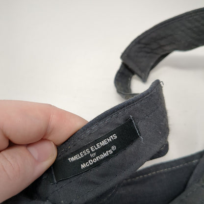McDonald's Slideback Visor Hat Gray One Size Adjustable Crew Uniform