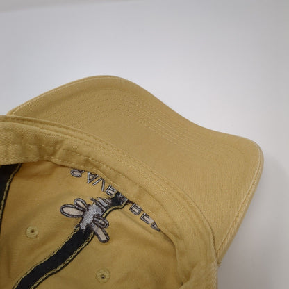 Save The Bee Slideback Hat Tan One Size Adjustable Embroidered 6 Panel Cotton