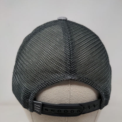 Free Fly Snapback Mesh Back Trucker Hat Gray One Size Embroidered