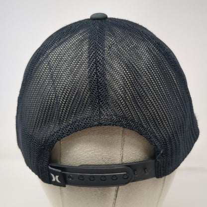 Hurley Trucker Hat Gray One Size Mesh Back Snapback Embroidered Circle Logo