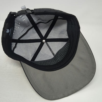 CODEOFBELL 5 Panel Black Hat One Size Recycled Polyester Laser Cut Reflective