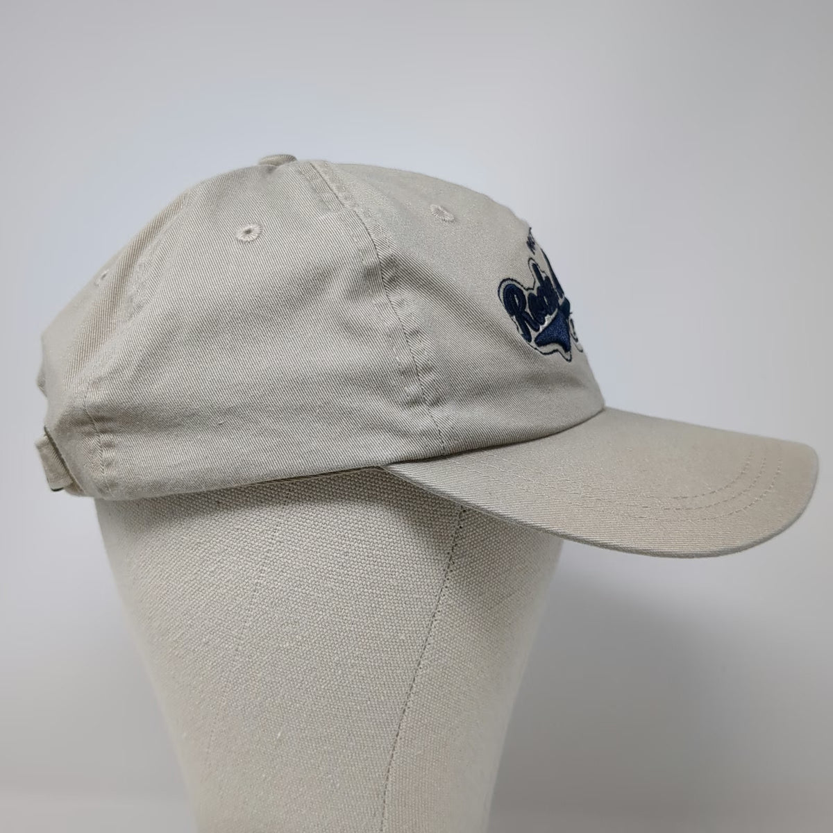Ahead Baseball Cap Beige Blue One Size Rocky Mountain National Park Hat Strap