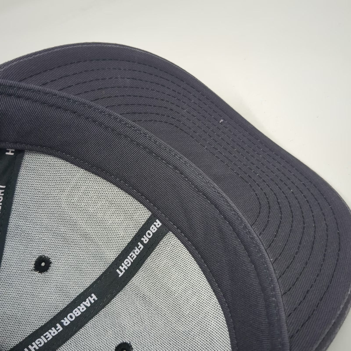 Harbor Freight Trucker Hat Gray One Size Mesh Snapback Logo Patch HFT EST 1977