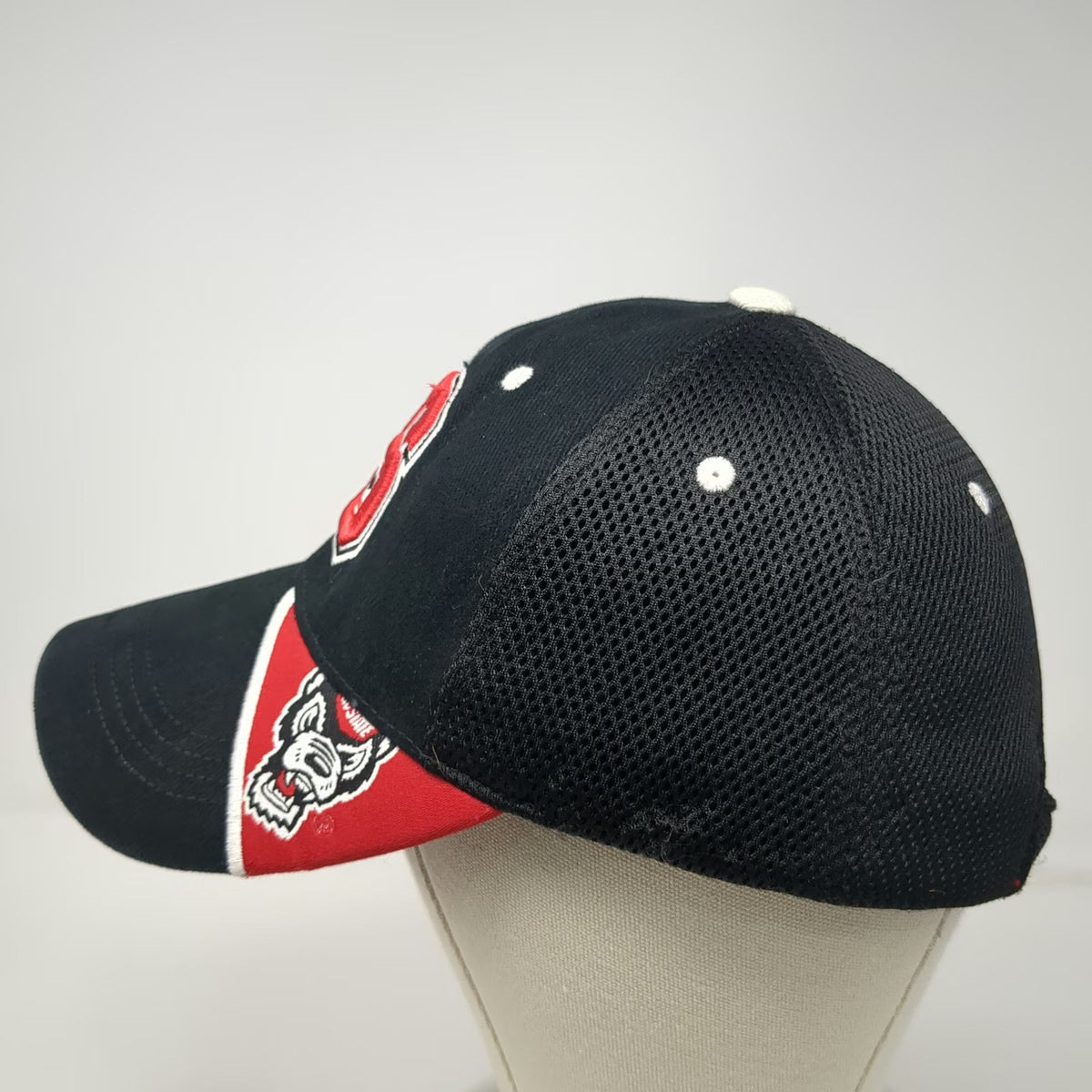 NC State Wolfpack NCAA Captivating Headgear Cap Black Red White One Size Mesh