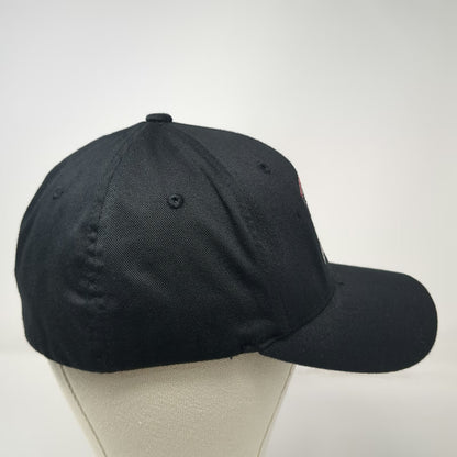 Flexfit Baseball Cap Black XL VECO Alaska Oil Field Services Fitted Hat Logo