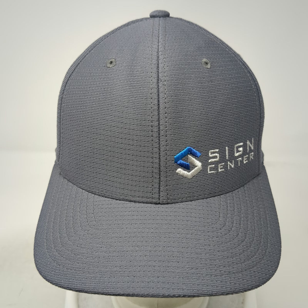 TravisMathew Baseball Cap Gray M Sign Center Logo Flexfit Textured Polyester hat