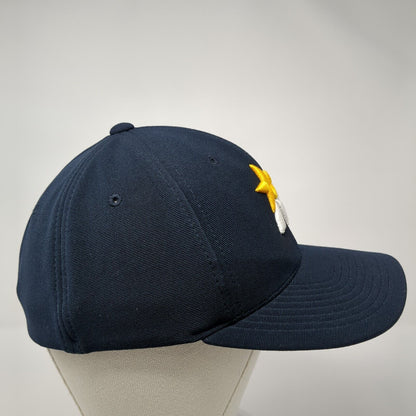 M Star Logo Fitted Hat Blue 6 7/8-7 3/8 Pacific Headwear Performance