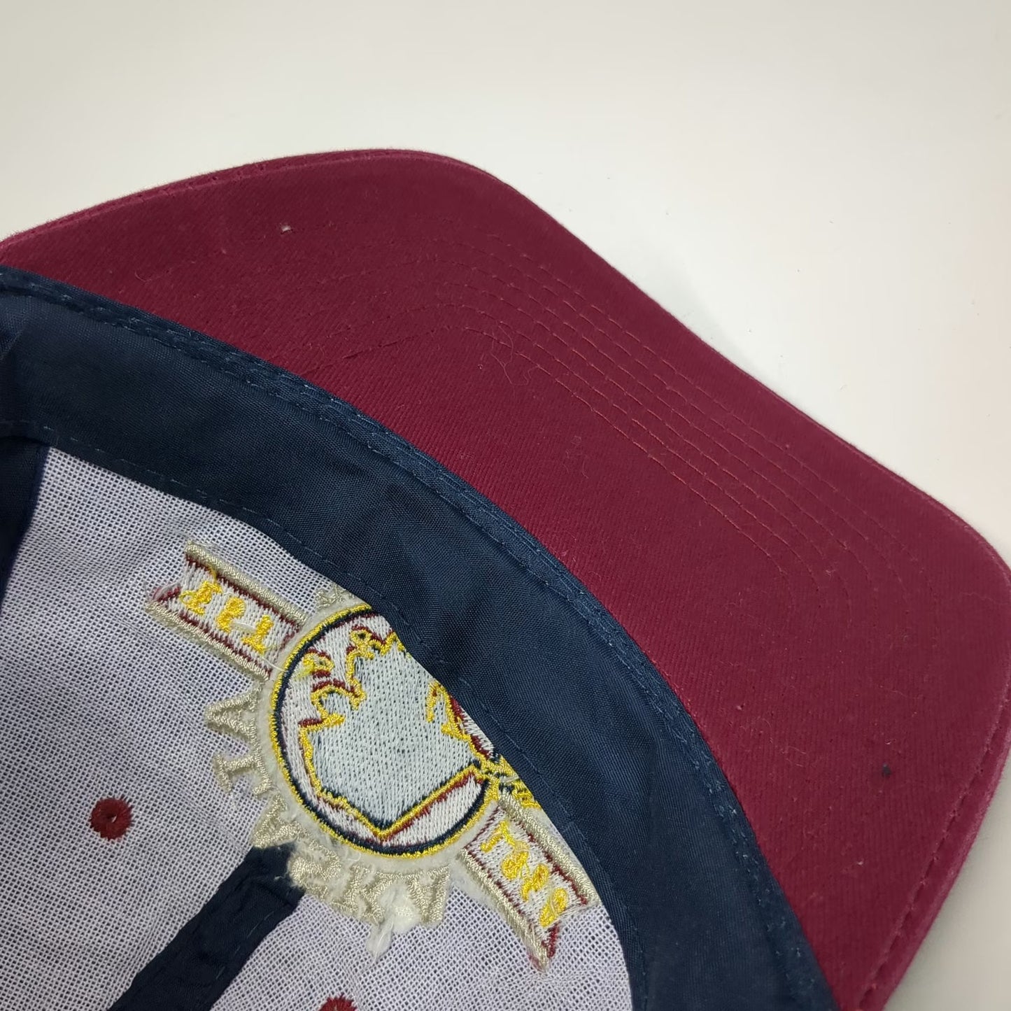 907 Alaska Brand Baseball Cap Blue Red OSFM Last Frontier Map Embroidered Hat