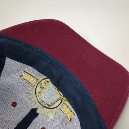 907 Alaska Brand Baseball Cap Blue Red OSFM Last Frontier Map Embroidered Hat