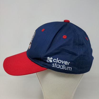 Melonwear Men's Snapback Hat Blue Red Embroidered Logo B Baseball