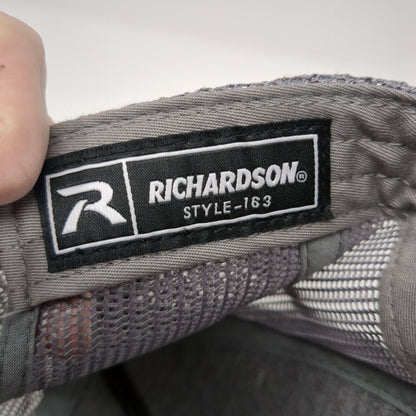Richardson Mesh Back Trucker Hat Black One Size Embroidered Logo Outdoor