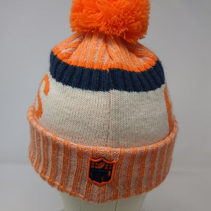 Denver Broncos NFL New Era Beanie Orange Blue White One Size Pom Patch Knit Hat