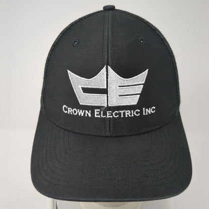 Crown Electric Inc Snapback Trucker Hat Black One Size Solid Mesh Back