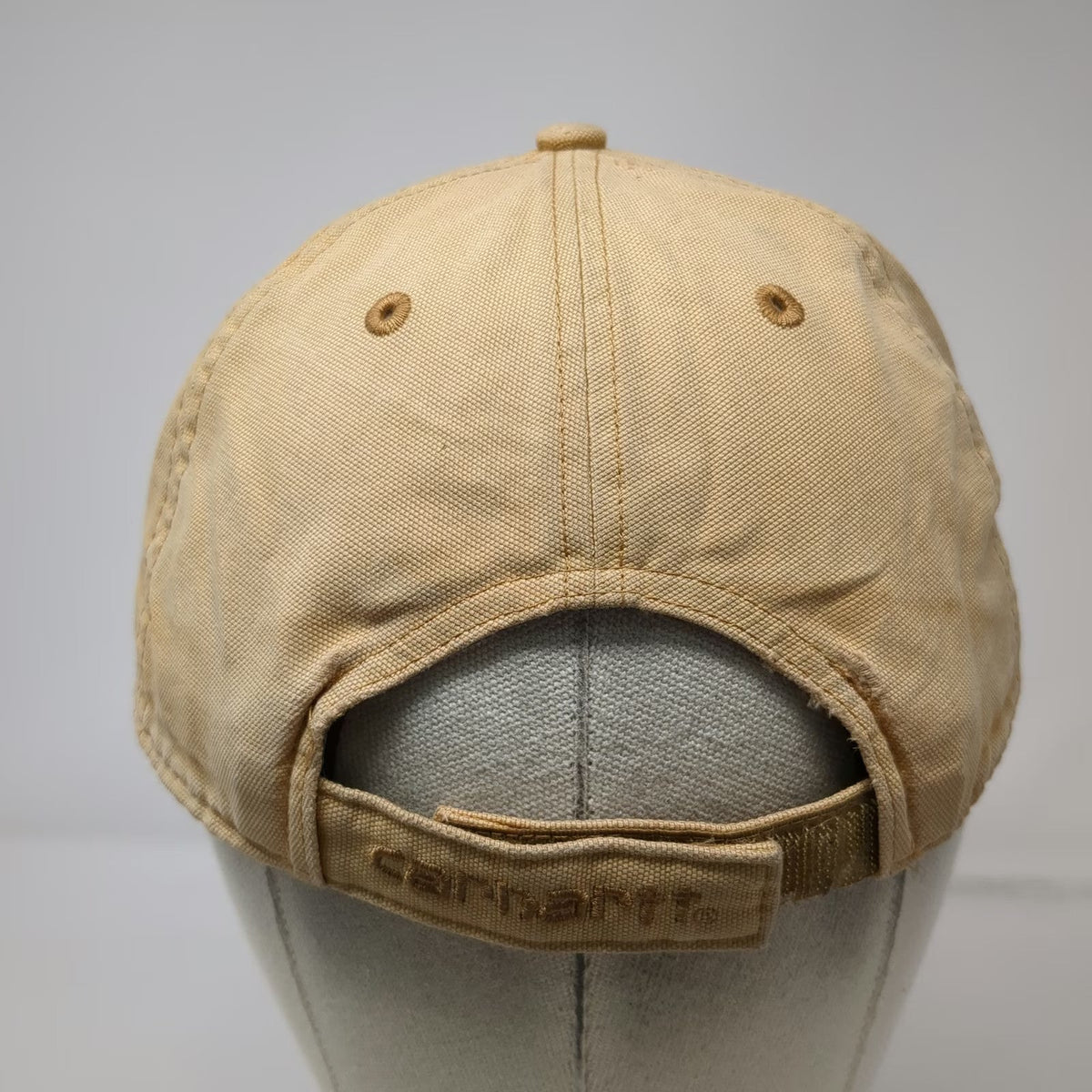 Carhartt Baseball Cap Brown One Size Distressed Canvas Strapback Workwear Hat