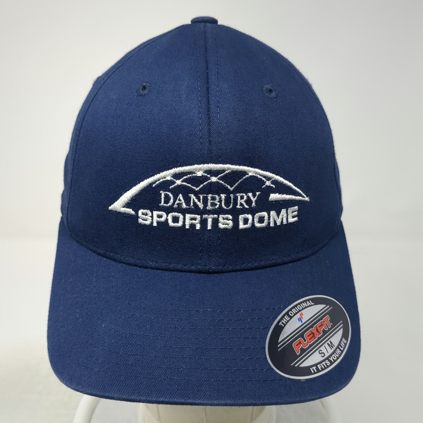 Port Authority Danbury Sports Dome Blue Baseball Cap M Flexfit Embroidered Hat