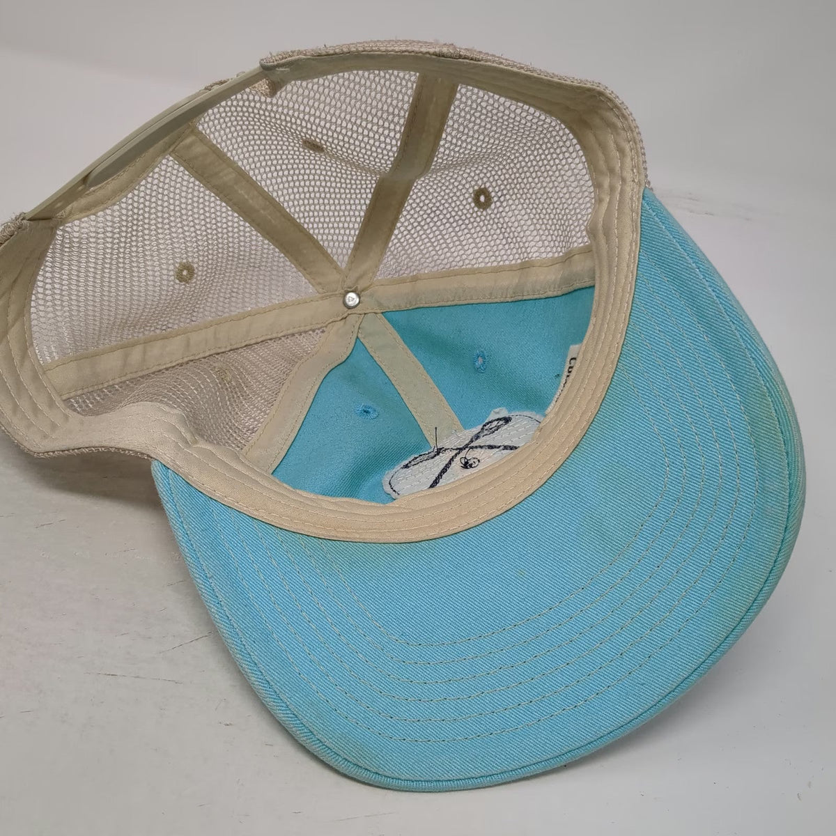 Comfort Colors Trucker Hat Blue One Size Crossed Lacrosse Sticks Snapback Mesh