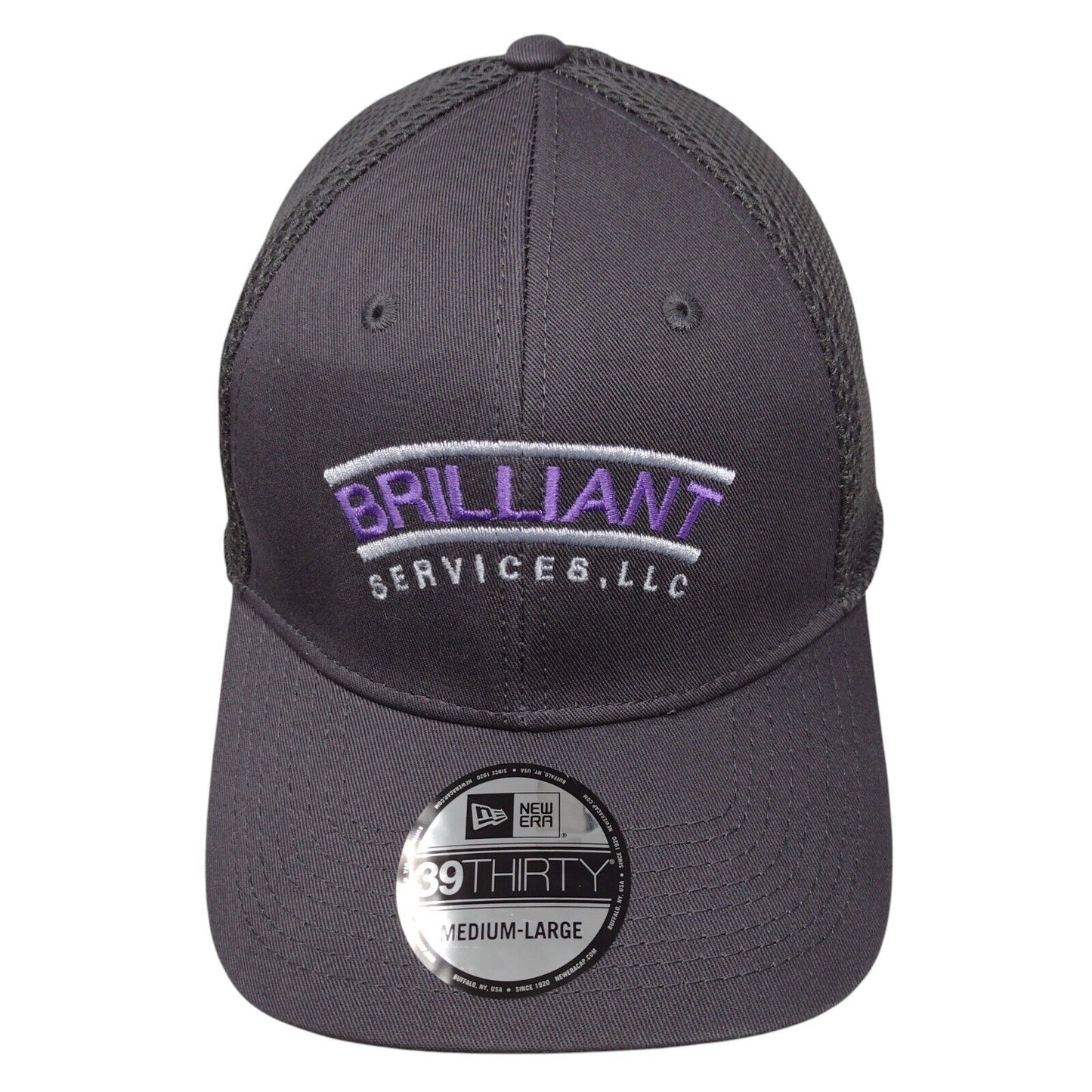 Brilliant Services LLC Fitted Hat Gray M/L Embroidered New Era 39Thirty