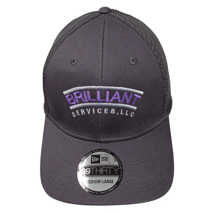 Brilliant Services LLC Fitted Hat Gray M/L Embroidered New Era 39Thirty