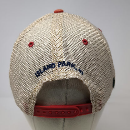 Legacy Trucker Hat Red One Size Sunset Cove Island Park NJ Patch Snapback Mesh