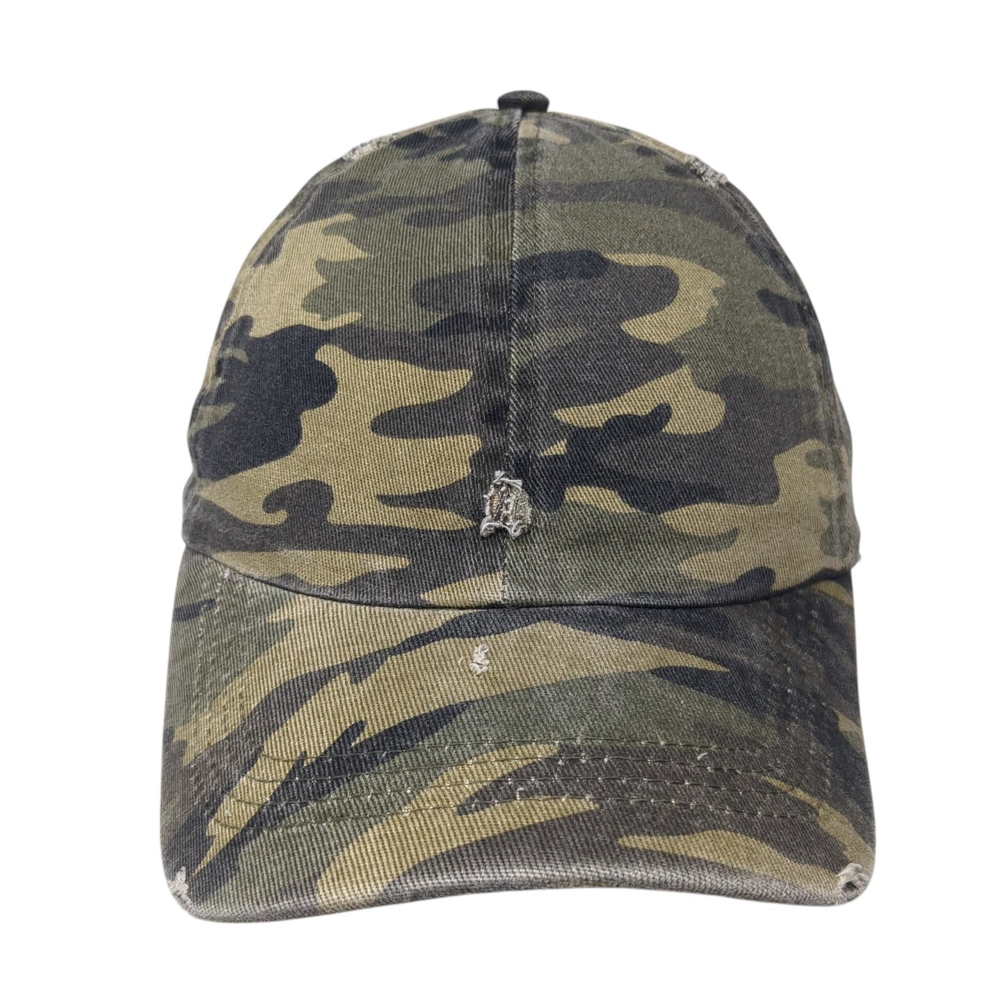 David And Young Baseball Cap Multicolor OS Adjustable Distressed Camouflage